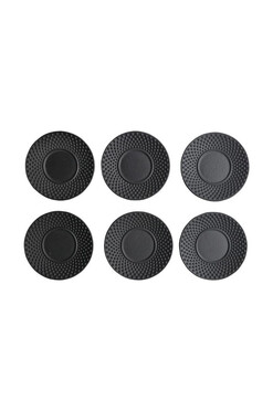 Awaji, żeliwne podstawki pod czarki, czarne, kpl.6szt