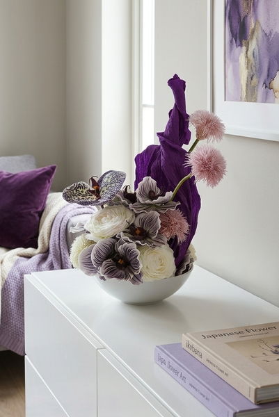 Purple Dekoris, nowoczesna kompozycja kwiatowa