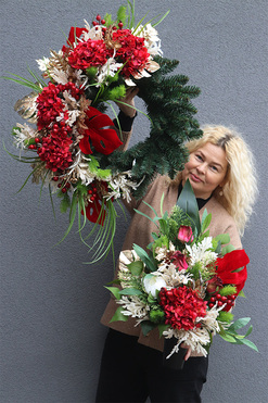  Dorotea, komplet dekoracji nagrobnych, wieniec + bukiet 