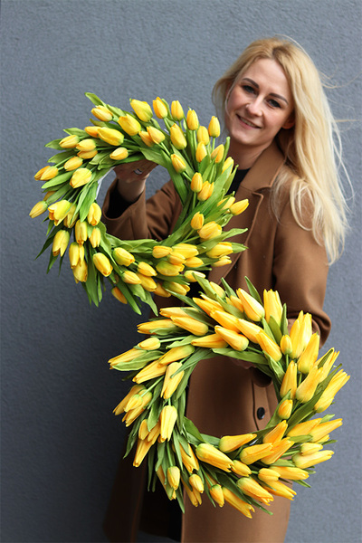 wianek z tulipanów, Witaj Wiosno Yellow 2