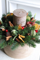 Naturalne Klimaty, flowerbox świąteczny ze świecą