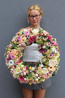 Słońce Wiosenne Big, żółty wianek dekoracyjny