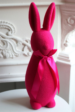 Bunny the Star, figurka wielkanocna zajączek, fuksja, wys.41.5cm