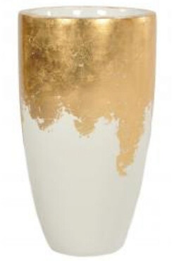 Gold&White, donica cygaro biało złota, wym.76x36x36cm