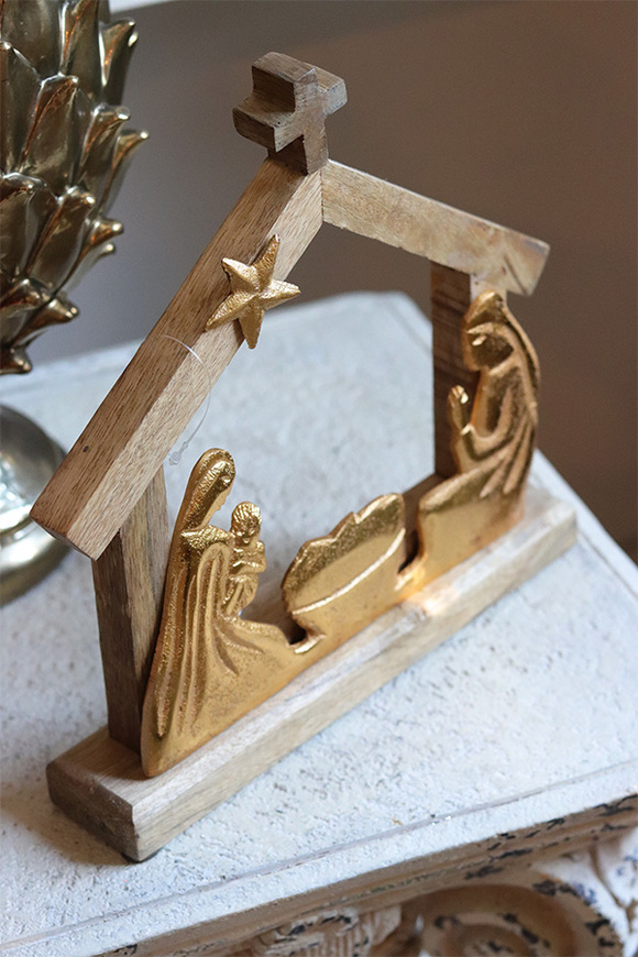 Xmas Gold, figurka świąteczna szopka