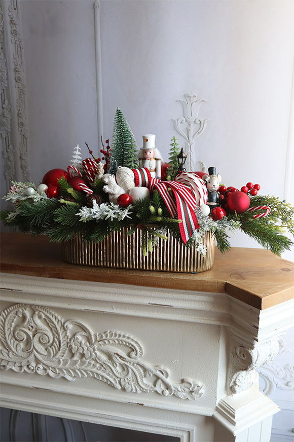 Lollypop Christmas, świąteczny stroik LED z dziadkiem