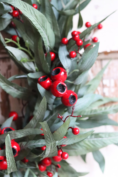 Eukaliptusowy, świąteczny wianek ozdobny, śr.46cm