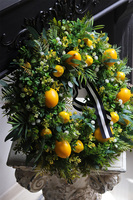 Citrones 5, zielony wianek na drzwi z owocami