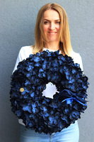 Granatowa Hortensja, ciemny wianek z hortensji