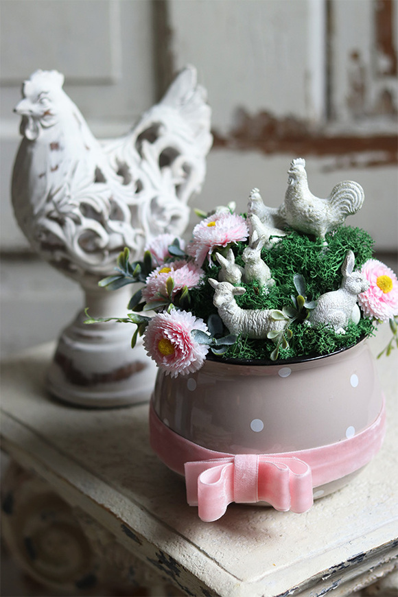 kompozycja w naczyniu, Wielkanocna Zagroda, wym.20x16cm 