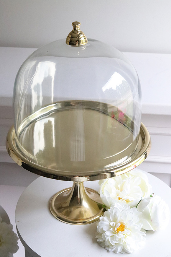 Lux Villa Gold Sweetie, patera na nodze z kloszem