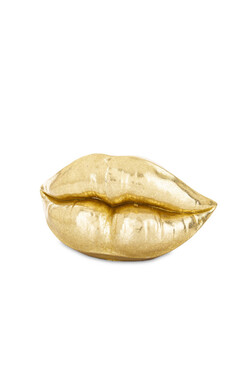 Sensual Gold, figurka dekoracyjna usta, wym.8.5x16x5cm