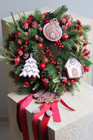 Gingerbreads, świąteczny wianek na drzwi