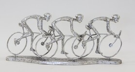 figurka srebrna Kolarze Trio , wym. 21x51x10cm