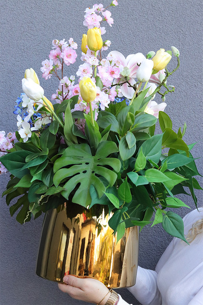 Longoria Spring, stroik wiosenny z magnolią