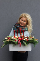 Red&Gold, świąteczny stroik adwentowy LED