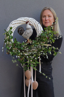 Coco Vintage, wielkanocny wianek na drzwi, rozp.64cm 