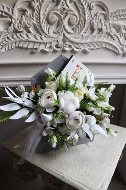 koperta flowerbox Leduna Chocolate, wym.29.5x30cm