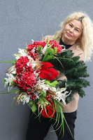 Dorotea, komplet dekoracji nagrobnych, wieniec + bukiet