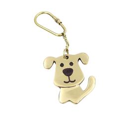 Piesek, mosiężny brelok do kluczy, dł.11cm