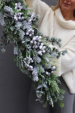 OD RĘKI Biel w Parku, zimowa girlanda z jagodami, dł.150cm 