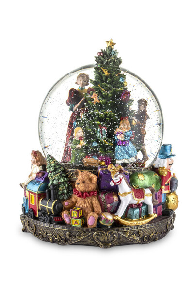 Ubieramy Choinkę, świąteczna szklana kula śnieżna pozytywka LED