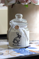 Cottage Glass Bunny szklany pojemnik z pokrywką