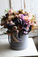 Fioletta Goldi LED, flowerbox świąteczny z orchideą