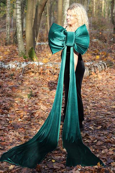 Velvet Papillon, welurowa kokarda pluszowa XXL