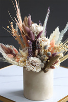 Orfitta Beige, welurowy flowerbox boho z suszem