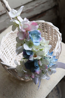 Gefra Blue, dekorowany koszyczek wielkanocny, wys.28cm 