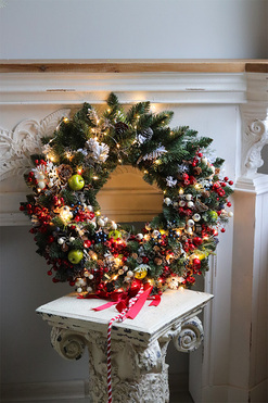 świąteczny wianek Kraina Magii LED, śr.53cm