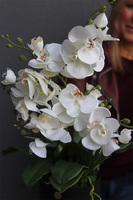 Black Ellia, sztuczny storczyk w metalowej donicy