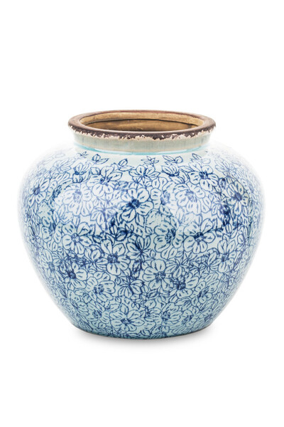 Blue Night ceramiczny wazon ze wzorem