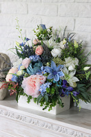 Mariwilioza, kompozycja kwiatowa pod ścianę, wym.42x59cm