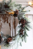 Świąteczny Kolor Big 2, bogaty wianek świąteczny LED