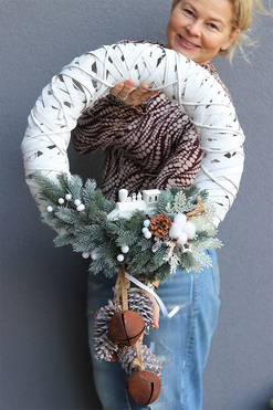 świąteczny wianek zimowy Modern Denmark, śr.50cm