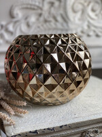 Rozetia B, elegancki szklany wazon, złoty