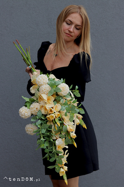 Vanilla, bukiet nagrobny do położenia, wys.100cm