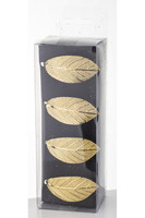 Leaf, obrączki na serwetki, liść, złote