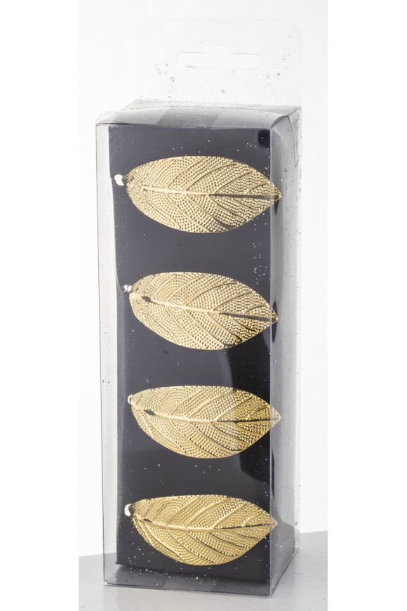 Leaf, obrączki na serwetki, liść, złote