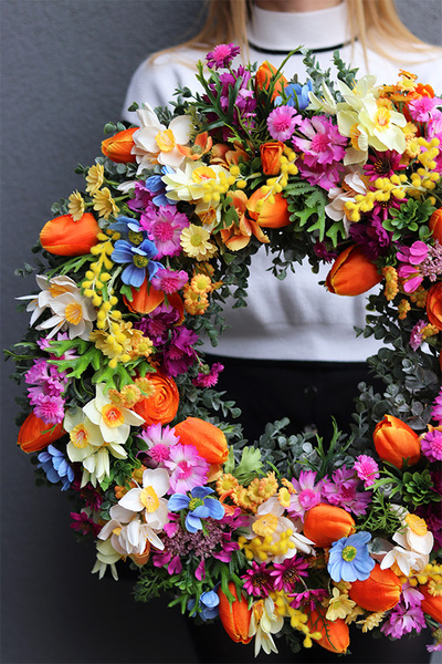 Coloretto, wiosenny wianek na drzwi