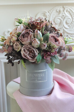 Gloriana Cappuccino, flowerbox welurowy, wys.30cm