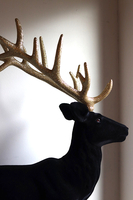 Reindeer Glamour świąteczna figurka renifer welurowy czarny