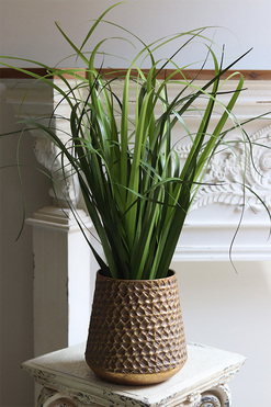 Golden Knot, sztuczna trawa w metalowej donicy, wys.79cm