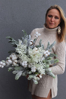 Moko Winter 2, elegancki zimowy bukiet, dł.60cm