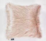Fluffy, poduszka dekoracyjna z futerkiem, brudny róż, wym.50x50cm