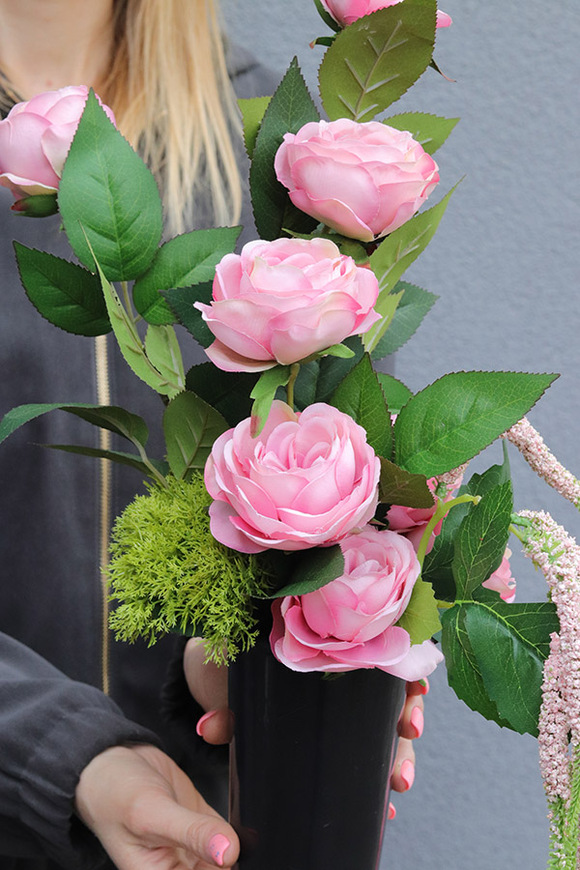 Clear Design Roses Pink, komplet dekoracji nagrobnych