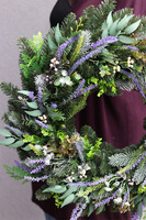 Heather 2, duży bogaty wianek z wrzosem