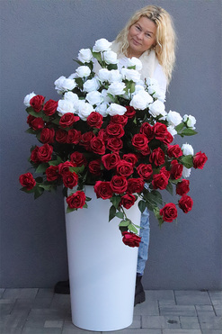 Maria Callas Polonia, podłogowa dekoracja kwiatowa, wym.150x100cm 